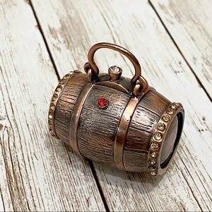 Aged in Oak Wine Barrel Trinket Box